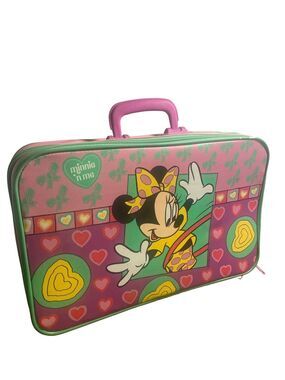 Disney”Minnie 'n Me"-Pink/Purple Childrens/Kids Luggage-Suitcase-Vintage 16x4x10